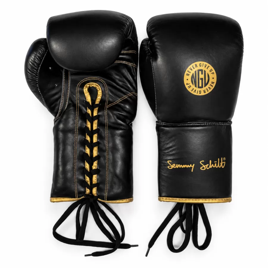 Vardinės Semmy Schilt bokso pirštinės (su raišteliais)